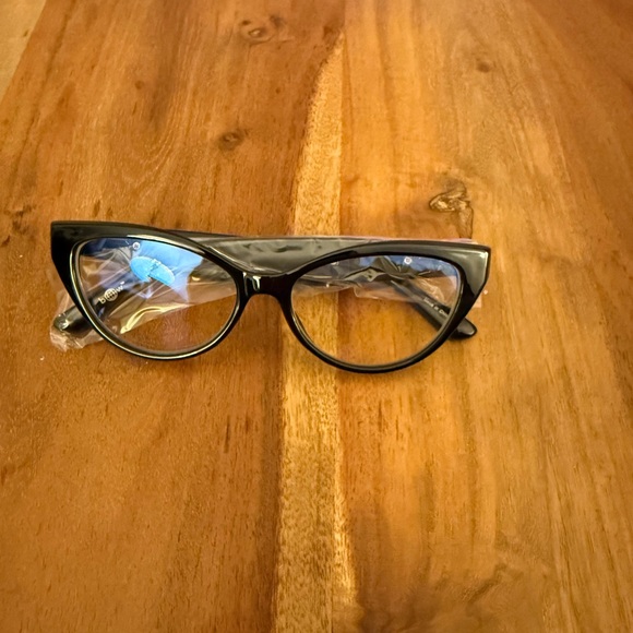 Zigi & Marais Anita Rhinestone Retro Blue Light Blocker Eye Glasses New - Picture 2 of 9